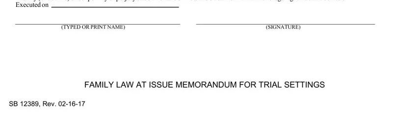 Completing section 5 of at issue memorandum kern county