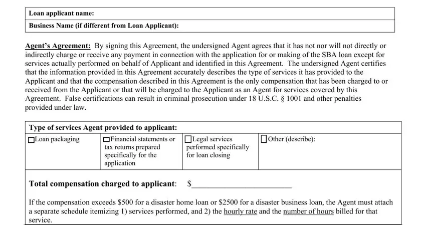 Part no. 1 for submitting sba form 3245 0201