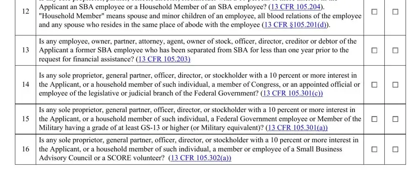 The right way to prepare sba form information pdf portion 5