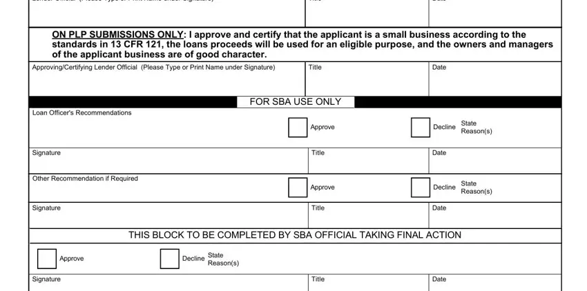 Approve, ApprovingCertifying Lender, and Date inside UNAUDITED
