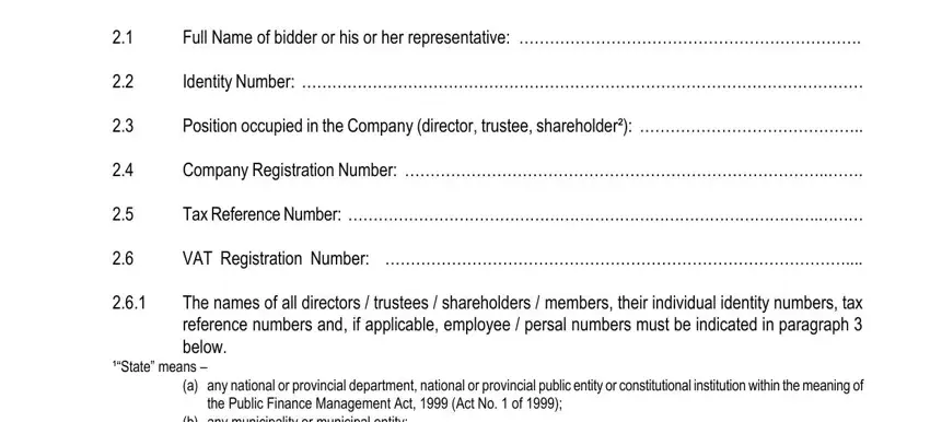 Step number 1 in submitting sbd forms