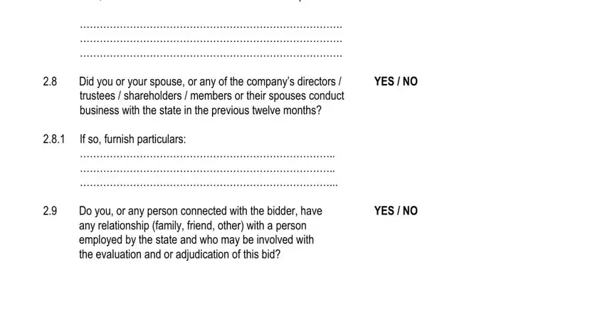 Writing segment 3 in sbd forms