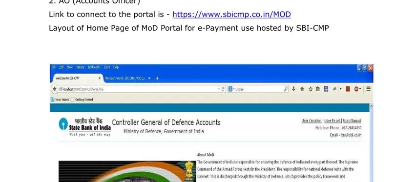 Part number 2 in submitting cmp sbi login