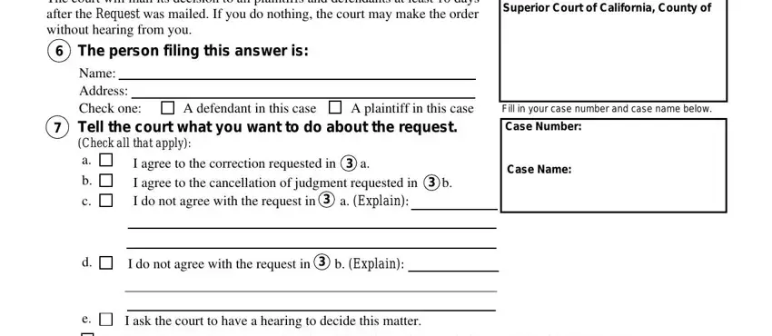 Check here if you need more space, I agree to the cancellation of, and I agree to the correction inside cancel answer