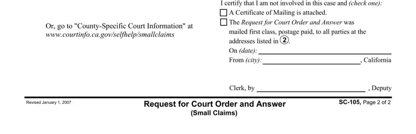 Filling in segment 4 in sc 105