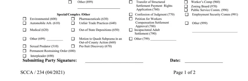 Writing section 3 in lis pendens form south carolina