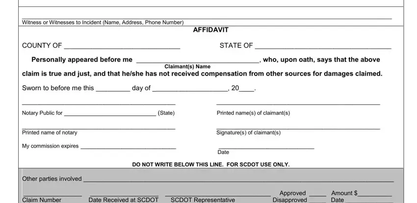 Step # 2 in submitting scdot form sample