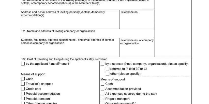 The way to fill in to edit visa application form schengen germany portion 5