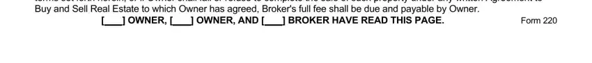 Filling out part 3 in SC Real Estate Listing Agreement Form