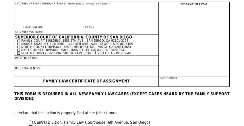 Writing part 1 in assignment certificate