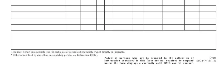 Filling in segment 2 of form4