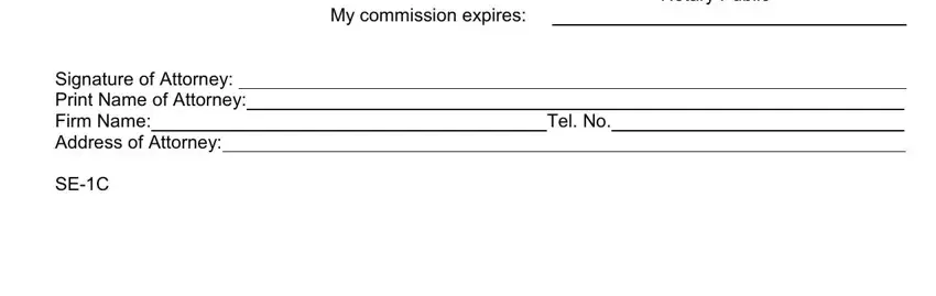 Filling in part 3 in Se 1C Form