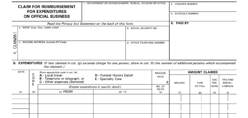 Step no. 1 of submitting of 1164 fillable