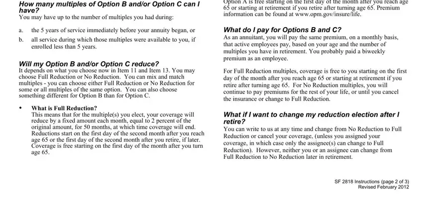 Part number 3 of filling out opm form sf 2818