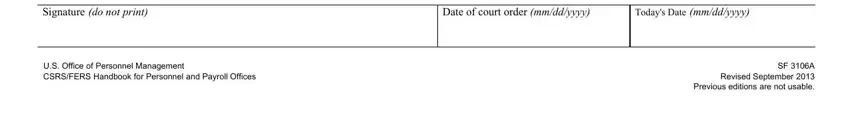 Filling out segment 2 of why standard form 3106