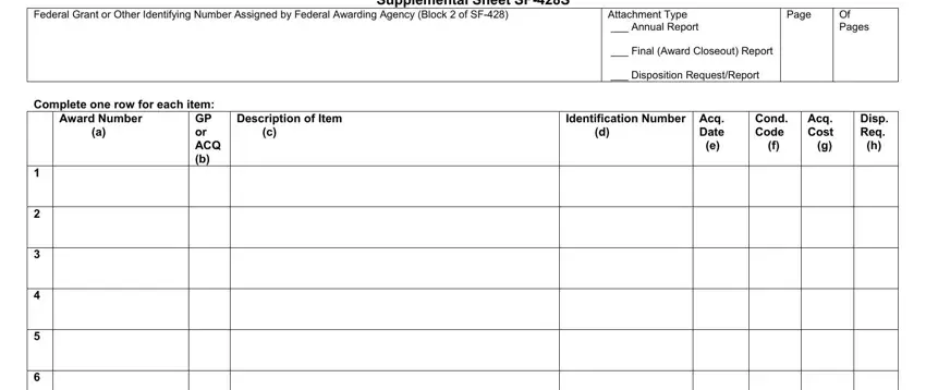 How you can fill in hrsa sf 428 form step 1