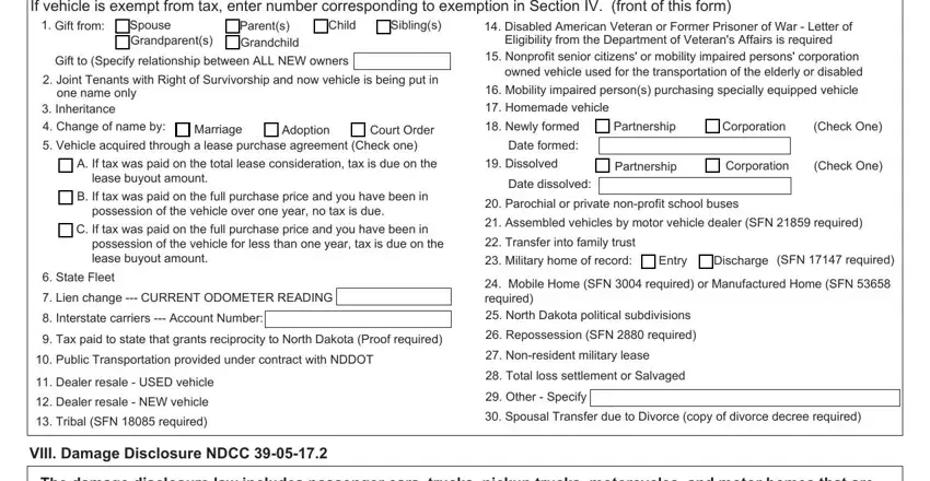 Completing segment 4 in north dakota application title