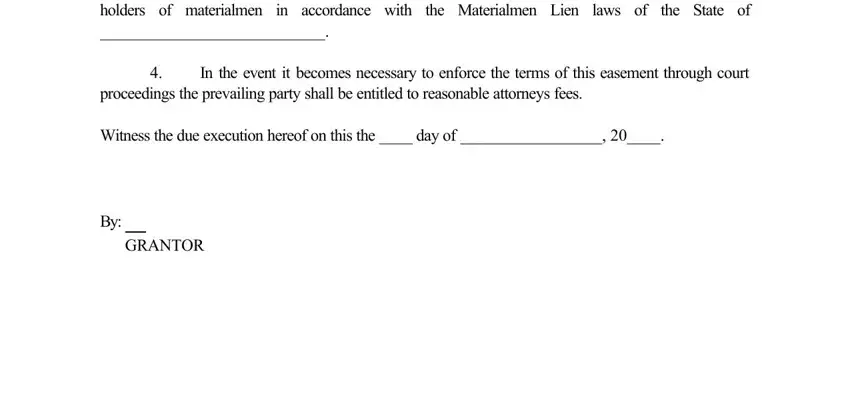 Writing part 3 of shared driveway agreement