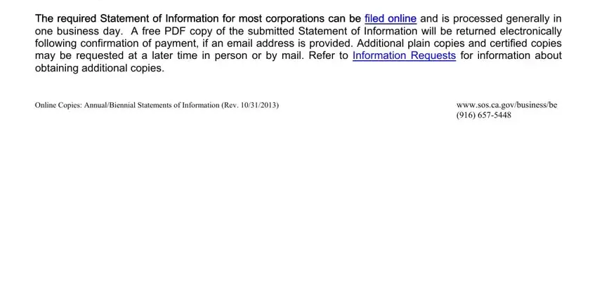 Stage number 1 in filling out ca si 350 form
