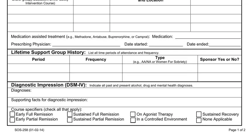 Ways to prepare form sos 258 step 2