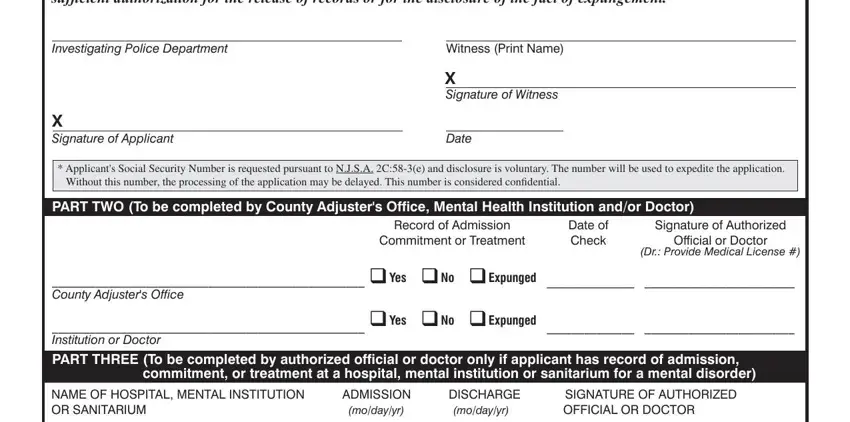Stage # 2 in submitting sp 66 form