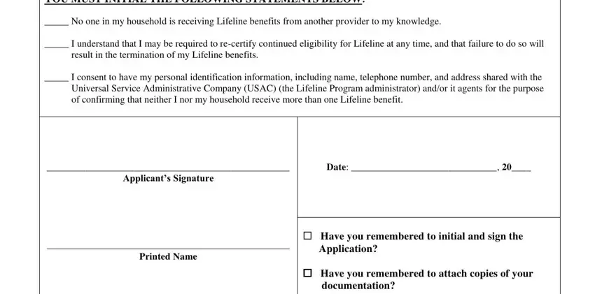 Completing part 4 of sprint lifeline credit