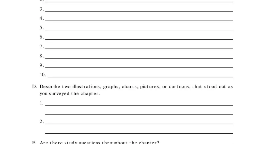 E Ar e t he r e s t udy que s t, you s ur ve ye d t he chapt e r, and D De s cr ib e t wo illus t r at of surveyed