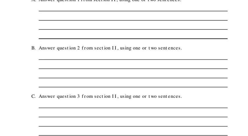 Filling in section 5 in surveyed