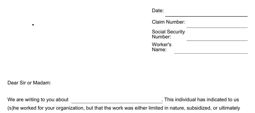 Completing section 1 of social work questionnaire