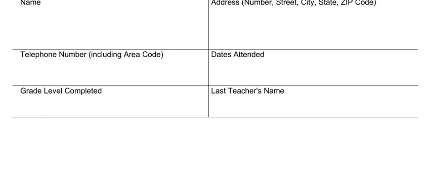 Part number 2 of filling out 3881 form