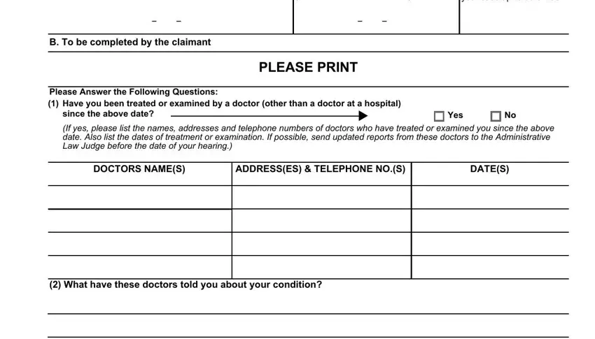 Filling out part 1 of ssa ha 4631