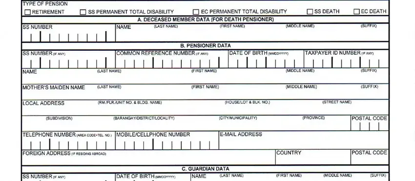 The way to fill out acop form portion 1