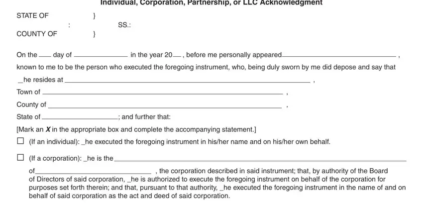 STATE OF COUNTY OF, County of, and On the in nys dept of finance st 220 ca form