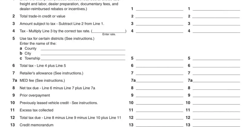 Step # 3 of completing 556 amended tax