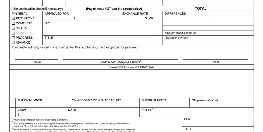 Filling in segment 2 in standard form 1034 fillable