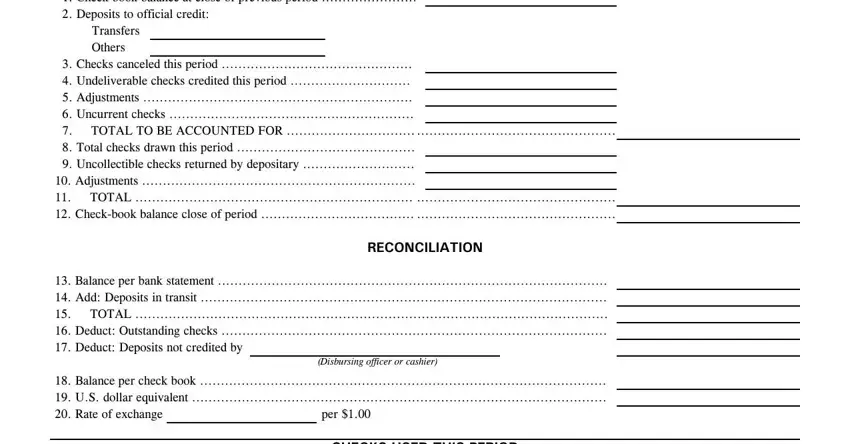 Completing section 2 in DEPOSITARY