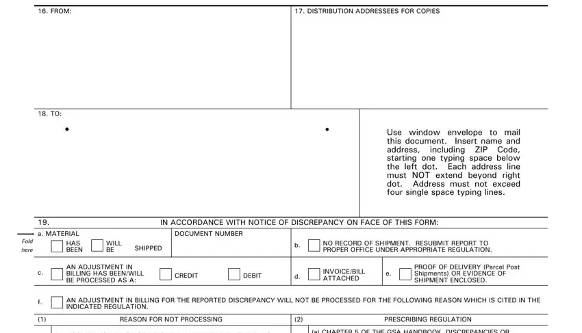 DOCUMENT NUMBER, CREDIT, and WILL BE in sf364