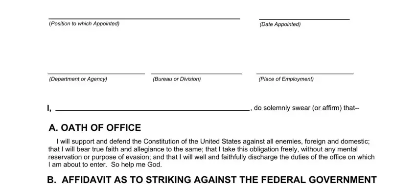 How you can fill out sf61 form step 1