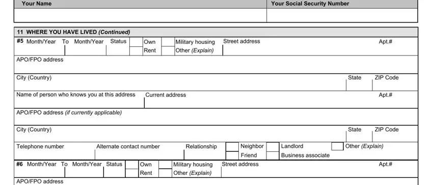 Step # 1 of filling out Washington