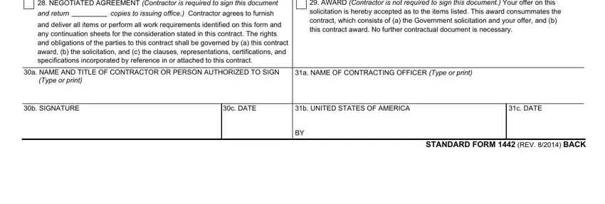 Find out how to fill out sf 1442 form instructions part 5