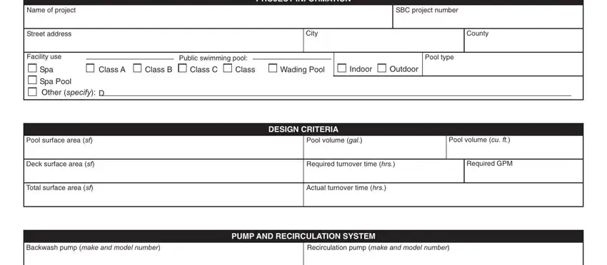 Stage number 1 for filling in State Form 43038