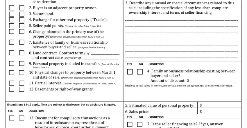 Filling out section 2 of indiana