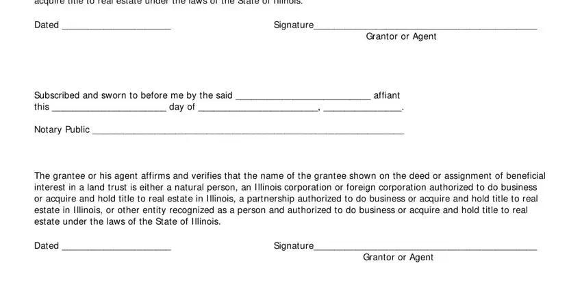 Writing part 1 in illinois grantor grantee