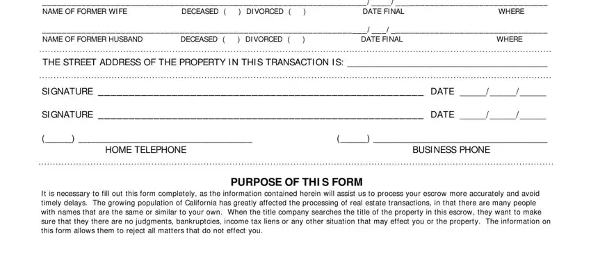 Part number 3 for filling out california statement information title