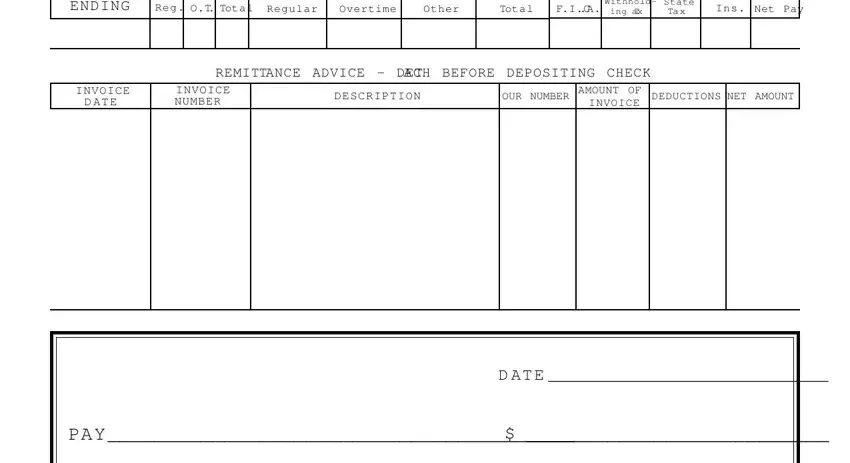 The right way to fill in statement of earnings stage 1