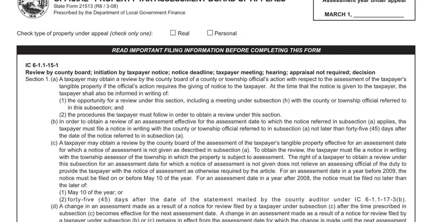form 130 indiana completion process shown (portion 1)