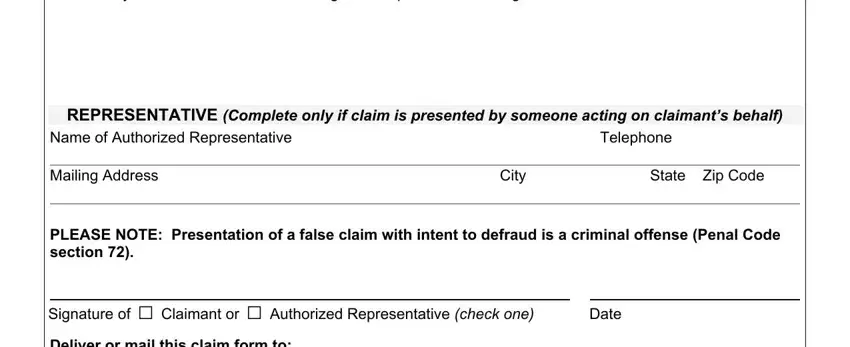 Filling out part 4 in la superior court small claims