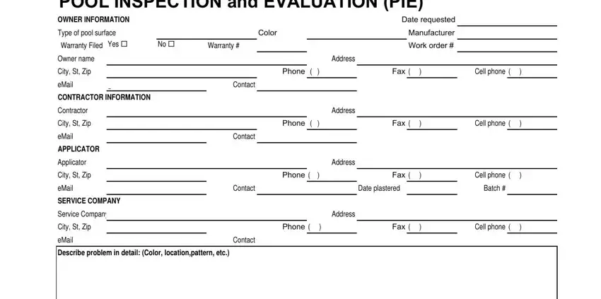 Tips on how to fill out swimming pool inspection checklist pdf step 1