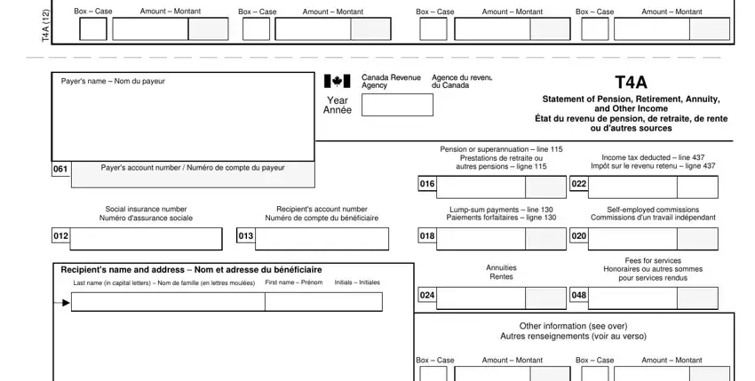 Guidelines on how to fill out t4a summary step 2