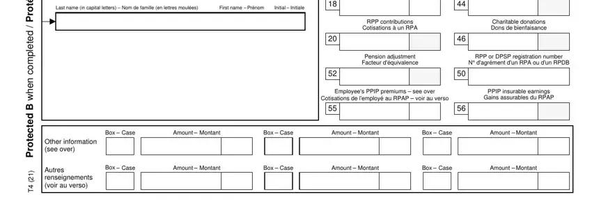 Stage no. 3 for submitting t4 fillable form